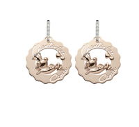 Orecchini Chantecler Donna Logo in Oro rosa Diamante 0.05 Ct 38059 - 38059